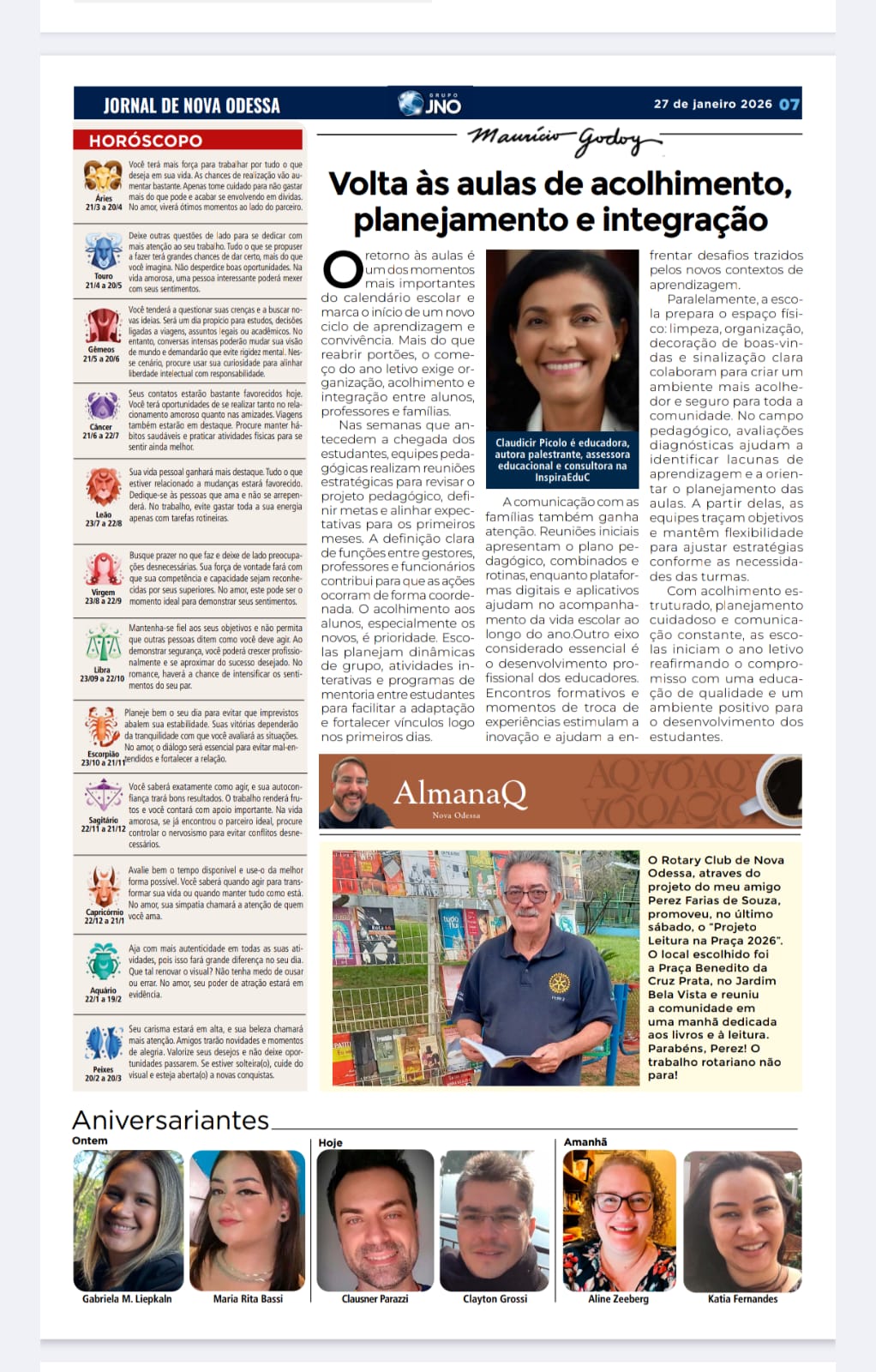 Volta às aulas de acolhimento, planejamento e integração